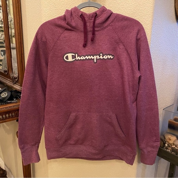 CHAMPION Women Purple Hoodie Sweatshirt Size Small - Picture 1 of 7